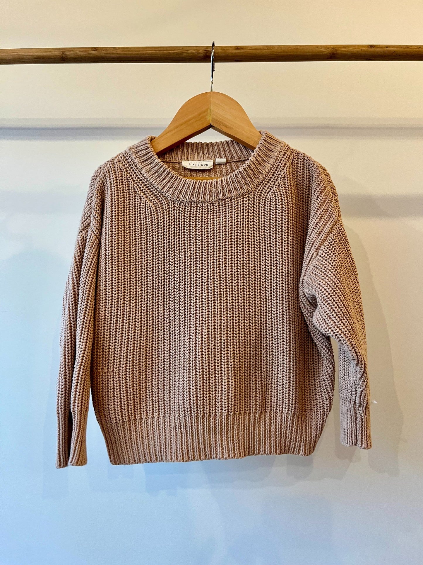Preloved Tiny Trove, Rose Knitted Jumper, 1 - 2 years