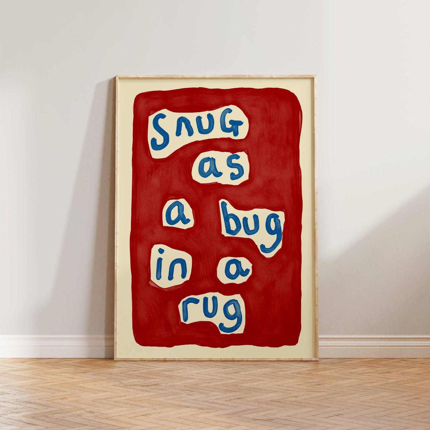 Lune Club - Snug as a Bug Print: Green, Unframed, A3