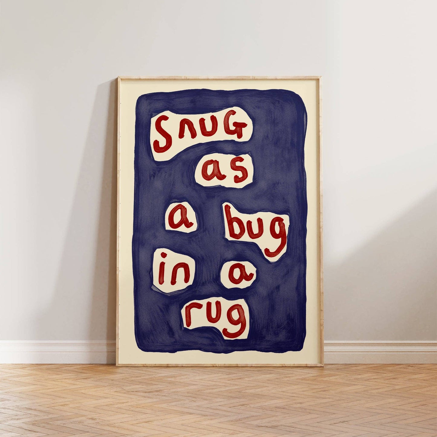Lune Club - Snug as a Bug Print: Green, Unframed, A3