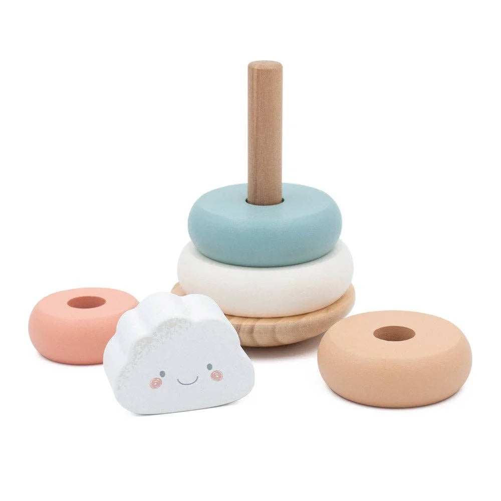 Wobbly Cloud Stacking Tower Toy