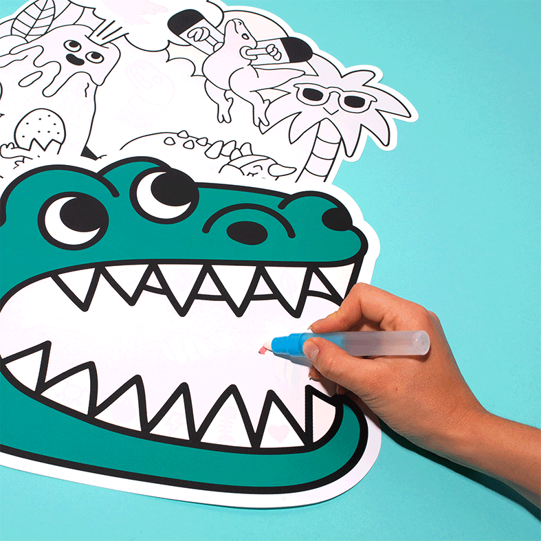 OMY Magic Water Placemats, Dino