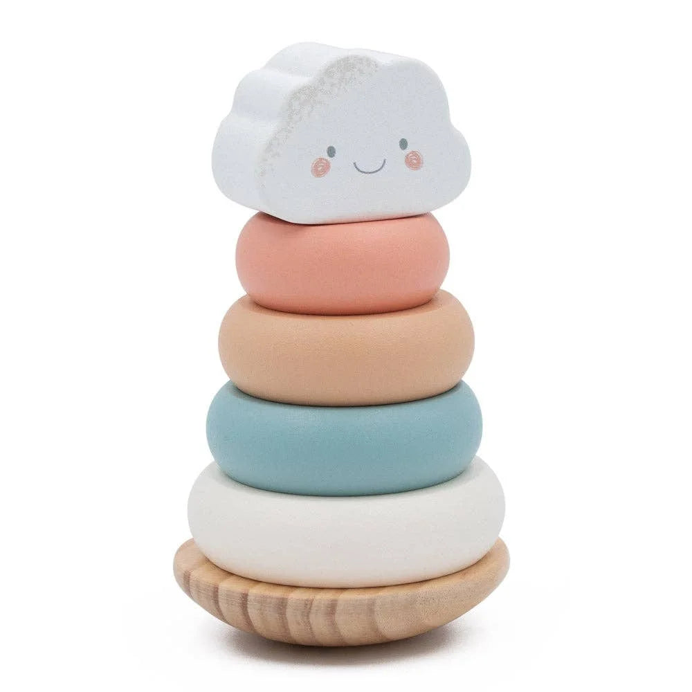 Wobbly Cloud Stacking Tower Toy