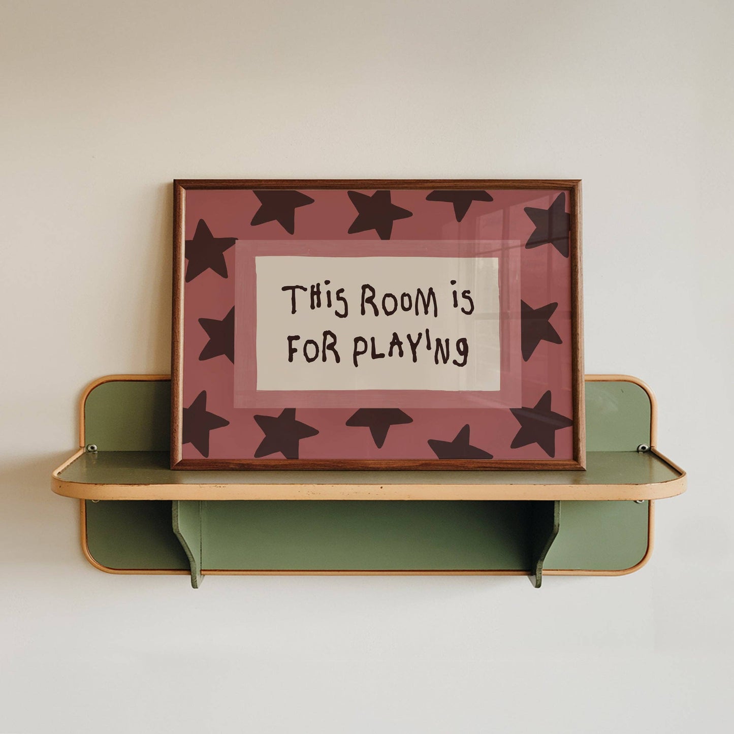 Lune Club - This Room Is For Playing Print: Pink, Unframed, A3