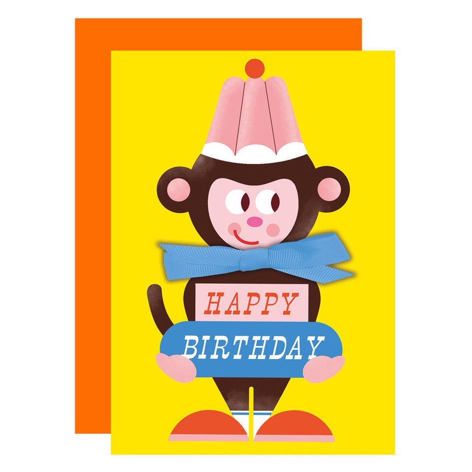 Petit Pals, Happy Birthday Monkey Card